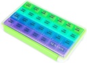 Sukuos Mesečne tablete Organizator 4 teden, velike tablete Box vlaga / Dust-Proof primerov za mesec vitamin / ribje olje / Dobavitelji s čisto Lid, enostavno za odpiranje in čiščenje