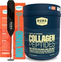 BUBS Naravne kolagen peptidi v prahu & mešanje Wand Bundle, kolagen za ženske in moške, hidrolizirani peptidi, nearomatizirana pasta dvignjena krma za travo, Keto prijazno, 20 oz Collagen Tub (28 strežb) +1 Wand