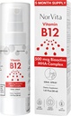 Vitamin B12 Spray 500 μg (150 servivov) - Kompleks MHA za hitro absorpcijo (metilkobalamin, hidroksikobalamin, adenozilkobalamin) - Vegan, ne-GMO, tekoči B12 dodatek