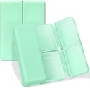 FY Daily tablet Organizator, 7 Kompartmenti Prenosne tablete primeru tabletke potovalni organizator,[Folding Design] Tablete Škatla za vložke za zadrževanje vitaminov,Cod Jetrnega olja,Dodatki in zdravila zelena