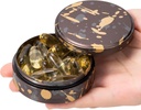 Zabojnik tablete za torbico in žep - Metal Daily Pill Box za potovanje, Prenosne vodoodporne tablete Organizator eno zdravilo vsebnik imetnik za vitamine, ribje olje, dodatki