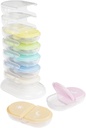 EZY DOSE Weekly (7-dan) AM/PM tablete Organizator Tower, Stackable Medication Dispenser, Prenosne potovalne tablete Box z zjutraj & večerni oddelki, Enostaven za uporabo Dnevno shranjevanje vitaminov, Rainbow