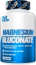 Evlution Nutrition Magnezijev glukonat - Muscle + Živec + Heart Health Supplement - Podpora živčnega sistema - Vegan & Non-GMO - 60 Servisi