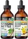BIO KRAUTER Sting Nettle Tincture 4 Fl. Oz. & Dandelion Tincture 4 Fl. Oz.