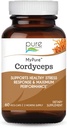 PURE BESENCE LABS MyPure Cordyceps - Eko goba dodatek - 100% pravi goba ekstrakt - Najboljši za imuno podporo, Stres Relief, Gradite energijo za odrasle moške in ženske (60 kapsul)