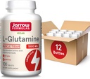 Jarrow Formule L-glutamin 1000 mg, prehranska dopolnila za mišično tkivo, multifunkcionalna aminokislina, imunska podpora, 100 Easy- Solv tablete, 50-100 dnevna zaloga, pakiranje po 12
