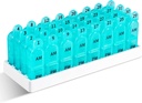 Daviky Mesečni tablete Organizator 2 krat na dan, 30 Day Pill Box AM PM z ločenim vsebnik, en mesec Medicine Primer dvakrat na dan, da imajo vitamine, dodatki in zdravila (Cyan)