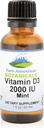 Čista gorska botanika z okusom vitamina D kapljice – metin aromatiziran tekoči vitamin D3-2000iu na obrok - 1oz steklenička