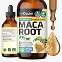 BIO KRAUTER Maca korenske tekoče kapljice - Maca ekstrakt tinktura - Vegan, izvleček brez sladkorja in alkohola 4 Fl.Oz.