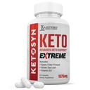 Ketosyn Keto ACV Extreme tablete 1675 MG Podporna kapsula Keto Kapsula Alternativna za Keto ACV Gumiji Oblikovani z Apple Cider Viner Extra Deviško oljčno olje v prahu Zeleni čaj List 60 Kapsule