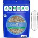 Capsuline Size 1 - Prozorne prazne veganske kapsule - 5000 Število - Prazne Veggie tablete Kapsule - DIY Zelenjavna kapsula Polnjenje - Prazne kapice - Košir in Halal Certified - Non-GMO Certified