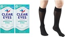 Clear Eyes Občutljive kapljice za oči 2 Pack & Truform Sheer Kompresija Nogavice Ženske koleno Visoka 20 Denier črna Medij