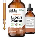 Tekoče kapljice za divje in organske leva - Brain & Focus Support - Lion's Mane Gobe Dodatek - Hericium Erinaceus Gobe Kapljice - Vegan, Sugar & Alkohol-free Extract Tinkture - 4 fl oz