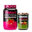 Nutrologija TRIPACT Protein Powder, 7-v-1 Nadomestni šejk, Superber (40 serverjev) Zelenice in sadje v prahu Naravno pridobljena superhrana, Vanilla Cinamon (30 serverjev)