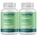BESTVITE Vitamin K2 100 μg v obliki MK-7 (240 vegetarijanskih kapsul)(120x2) - brez stearat - vegan - brez GSO - brez glutena