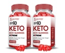 Upravičeni laboratoriji (2 Pack Go 90 Keto ACV Gummies Extreme 2000MG Go90 Keto Gummies Apple Cider Vinegar Oblikovan z Granatni beet Juice v prahu B12 Vegan Non GSO 120 Gummies