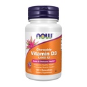 NOW Foods Supplements, Vitamin D-3 1.000 i.e., aroma naravnega sadja, strukturna podpora*, 180 Žvečljivi
