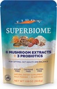 Eidon SuperBiome, gobe probiotiki v prahu mešanica, Gut Balance, Microbiome Health dodatek z organski Reishi, Chaga, Lion's Mane, Cordyceps, Turčija Tail, Shitake, Maitake, Phelinus, 30 Servinges