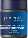 ProHealth Longevity Micronized Trans Resveratrol Prašek 30 po Gramu - 98% Čista farmacevtska stopnja, 1000 mg na Scoop, Vrhunska absorpcija in biološka uporabnost