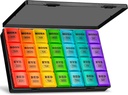 XL velike tedenske tablete Organizator 4 krat na dan, 7-dnevne tablete škatle in organizator AM PM, velike dele tablete primeru, mesečni zdravila organizator 28 dni Dispenser za ribje olje