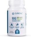 Klinični učinki Mag Relief Magnezij dodatek - 275mg Čiste Magnezije Glycinate Kapsule - 90 Magnezij Kapsule - Kakovost Magnezij za Obrambo kosti, mišic in živcev - ZDA Made