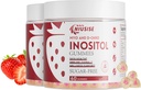 Inozitol Gumies, Inositol dodatek z Myo-Inositol & D-Chiro Inositol + vitamin D3, Ideal 40:1 Razmerje, z magnezijem Glycinat 400mg, Podpira regularni cikel za ženske, Vegan, 2 paket