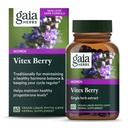 Gaia Herbs Vitex Berry, Chasteberry, Hormonsko ravnovesje za ženske, veganske tekoče kapsule, črna številka 60