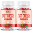 3300mg Tart Cherry Gumies za čiščenje sečne kisline, spanje, protin, Joint & Ledvična podpora – Tart Cherry Extract s semenom zelene, Melatonin, Vitamin C – Detox & Antioksidant – Mešana jagodičja aroma, 120 Count