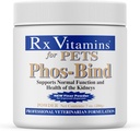 Rx Vitamini Phos-Bind - Podpora za ledvice dodatek v prahu - Fosfat Binder za mačke in pse za zdravje ledvic - Podpira normalno čiščenje ledvic in Essential Ledvic Care - 200g