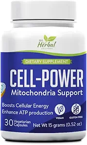 CellPower Mitohondrijska podpora - Mitohondrijska energija Boost Zeliščni dodatek - Naravna podpora za izboljšano proizvodnjo ATP in celično vitalnost - 100% naravna in zeliščna