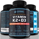 K2 D3 Dodatek vitamina 5000 Iu - za bolj zdrave kosti, kri, srce in boljšo imuniteto - izboljšana kalcijeva absorpcija z bioperinom - 100% naravna in alergen-free - vitamin D3 K2 Mk7 5000 Iu