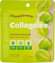 Colagelee Collagen Gummies - marinski kolagen Candy z vitaminom C, hialuronska kislina, & Biotin za vlažne, mlade, Plump kože - korejski kolagen prigrizki (Shine Muscat Grozdje)