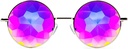 GloFX Imagine Kaleidoskop Očala - Kovinski okvir - Rainbow Difraction Rave EDM Festival