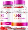 Rize laboratoriji - Xtremefit Keto ACV Gummies za napredno hujšanje, Napredna Formula, Apple Cider Vinegar dodatek (120 Gummies)