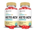 (2 paket) Speedy Keto ACV Gumies Napredna Formula 1000MG Speedy Keto Gumies Apple Cider Vinegar Oblikovan z Granatni sok sladkorne pese v prahu B12 Vegan Non GSO 120 Gummys