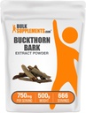 BulkSupplements.com Buckthorn Bark Extract Powder - Buckthorn Bark Powder, zeliščni dodatek - Vegan & Gluten Free, 750mg na serviranje, 500g (1,1 lbs) (Pack of 1)