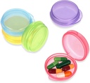 5 Pakiranja Mini tablete Primer majhne tablete Organizator Box Prenos vitamina imetnik potovalne tablete Zabojnik za Žepke tabletke Skladiščenje Box za pridržanje Medicine Crod Jetrno olje