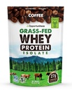 Opportuniteas Grass Fed Coffee Whey Protein Isolate Powder - 27g Protein Powder brez umetnih sladil, 60mg kofein, Hormon-free krave - 5lb