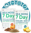 Atlantski naravni morje Moss 7-dnevno čiščenje telesa Detox paket, čiščenje Colon prahu s Psyllium Husk Senna v prahu in organsko morje Moss v prahu ledvice, jetra, žolčnik, Ananas aroma pijača mešanica