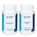 Klaire Labs Interfase Plus (120 kapsul) + serralase (180 tablet) - multiencimi, Serratia Peptidase & Bromelain 'Prebavne encime - prebavila, guta Flora, Biofilm & Detox