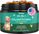 Dog multivitaminski žvečljivi vitamini za pse z glukozamin hondroitin multivitaminski žveči Puppy obravnava kožo Coat Heart Health Pet Hip in skupno podporo dodatki za mobilnost psa energije