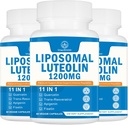 1200MG liposomski luteolin dodatek - Največja absorpcija, Antioksidant Boost za možgane 180 Kapsule
