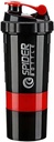 5 V 1 plastenka Protein Shaker - Professional Series Shaker Steklenica za Beljakovine Shakes and Pre Workout Gym Steklenica, S shranjevanjem prahu, Pladenj, Mešalna žogica,Shakes Cup (rdeče)