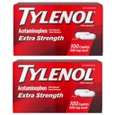 Tylenol Extra Strength Pain Reliever in Fever Reducer Caplets, 500 mg acetatfen, tablete za lajšanje bolečine za glavobol, backache, zobobol in manjše Artritis bolečine Relief, 200 Število