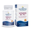 Nordic Naturals Vitamin D3 + K2, Oranžni okus - 60 Soft Gels - Synergistic Support for Bones, Imunska funkcija in Kalcijevo ravnovesje - Non-GMO - 60 Servisi