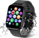 Smart Watch za moške ženske Združljiv z iPhone Samsung Android Telefon 1,83 palca Full Touch Screen IP68 Vodoodporni Bluetooh Fitness Tracker srčni utrip / Sleep Monitor, Črna