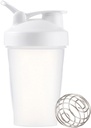 Shaker steklenička 12oz Protein Shaker Plastična steklenica za pred in post vadbo z Twist in Lock Beljakovine Box shranjevanje, Prenosna Fitness steklenica za fitness navdušenci športniki (bela, 12 oz)