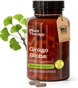 Rastlinska terapija Ginkgo Biloba Kapsule Proizvedene v ZDA 4 Mesec Oskrba podpira spomin Kognitivno funkcijo, zdravo cirkulacijo in antioksidant-Rich dopolnila za ženske & moške 120 Vegetarijanska kapsula