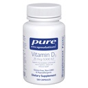 Čiste enkapsulacije Vitamin D3 25 μg (1.000 i.e.) - dodatek k podpori kosti, sklepov, dojk, srca, kolonije in imunskega zdravja - s Premium vitaminom D - 120 kapsul