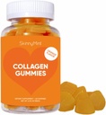 SkinnyMint Colagen Gumies Supplement za zdravo kožo, nohti in podporo za lase, Gluten prost kolagen žvečljivi gumiji za moške in ženske, Natural Orange Flavor -60 Count(180G)- 1 Mesec dobave